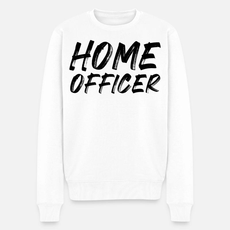 Homeofficer - Männer Premium Bio Pullover - Weiß