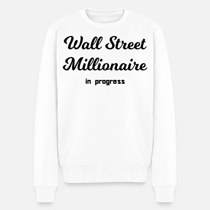 Börse Millionär - Männer Premium Bio Pullover - Weiß