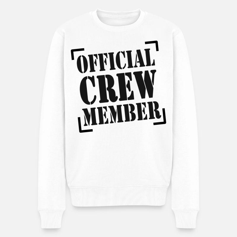 OFFICIAL CREW MEMBER - Männer Premium Bio Pullover - Weiß