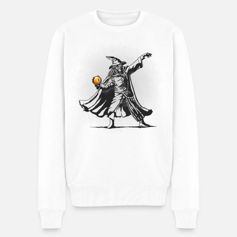 Der Kugelwerfer - Männer Premium Bio Pullover - Weiß