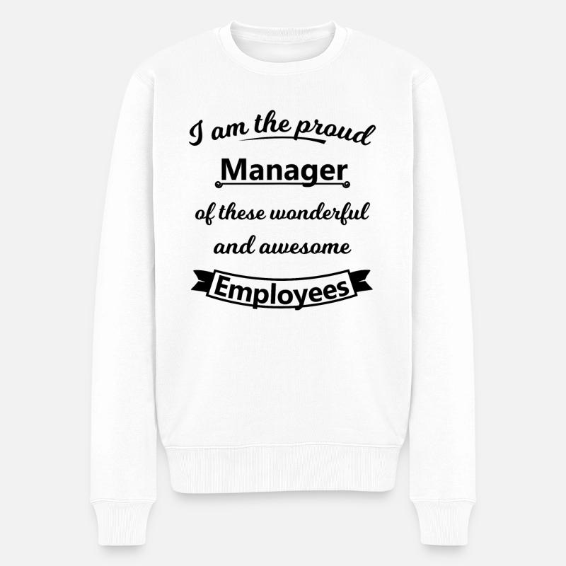 Manager - Pull Premium bio Homme - blanc