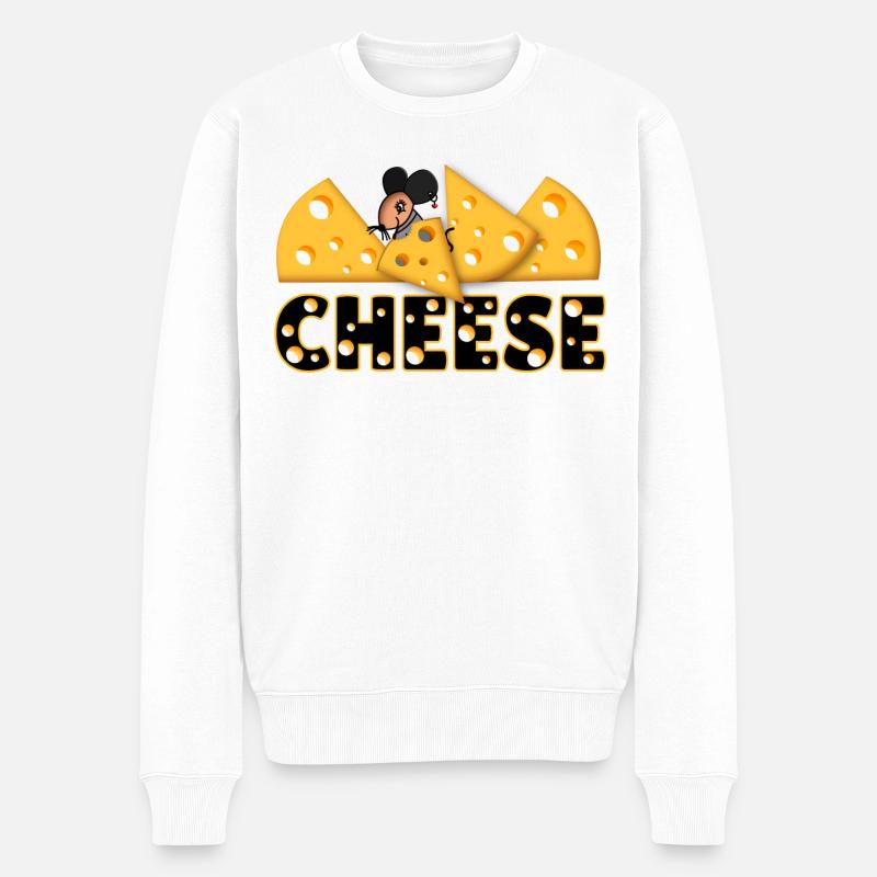 Cheese - Männer Premium Bio Pullover - Weiß