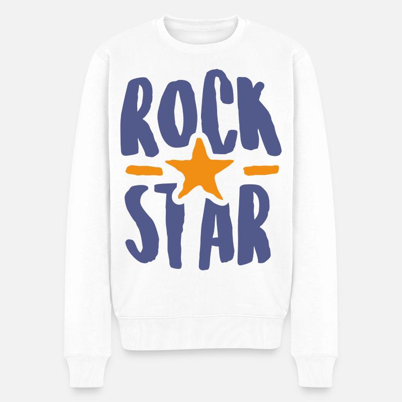 rock star - Pull Premium bio Homme - blanc