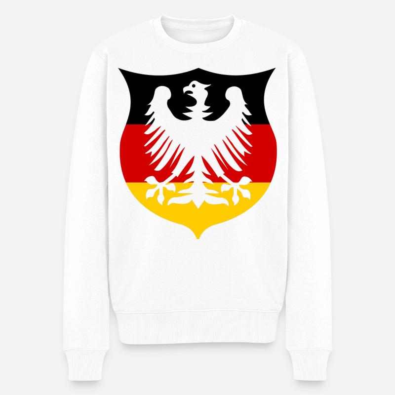 Deutschland Adler - Männer Premium Bio Pullover - Weiß