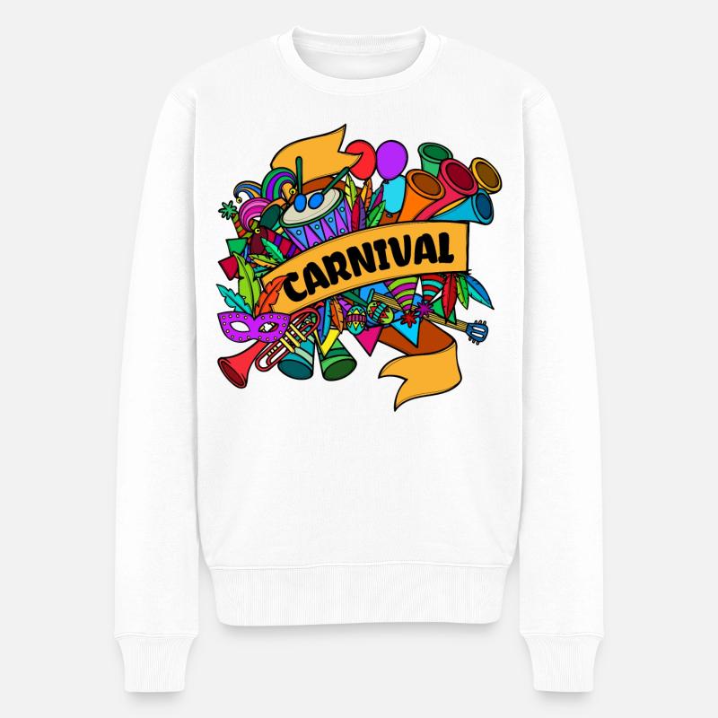 Carnaval Masques Carnaval défilé - Pull Premium bio Homme - blanc