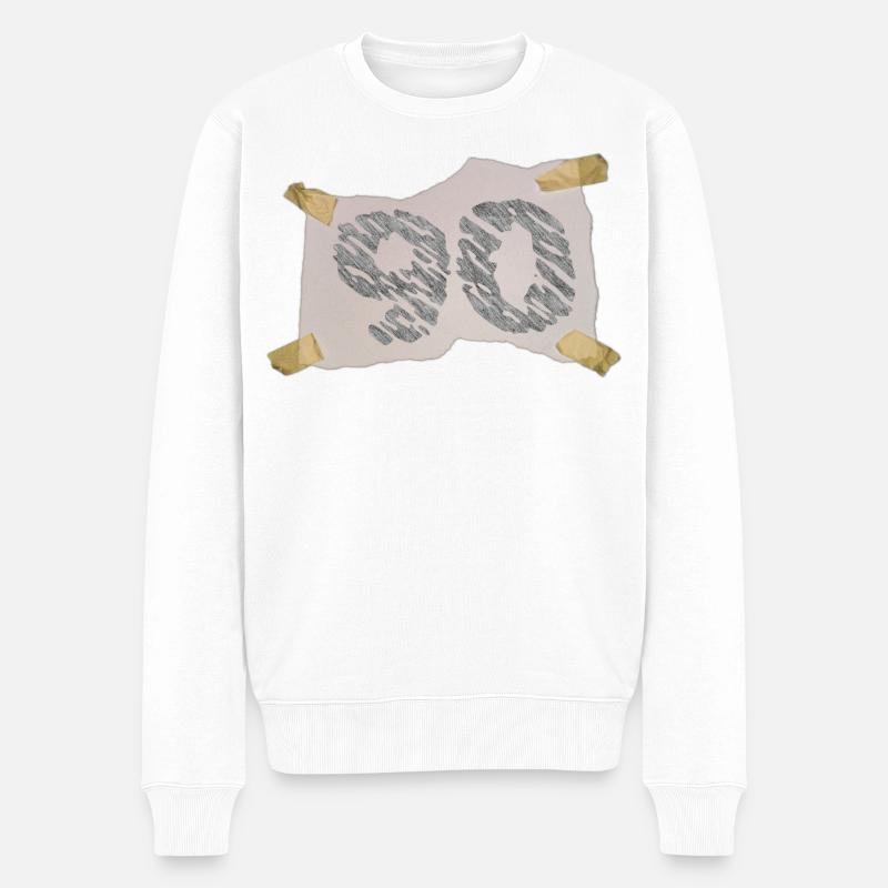 Anniversaire - 90 ans - bloc-notes - Pull Premium bio Homme - blanc