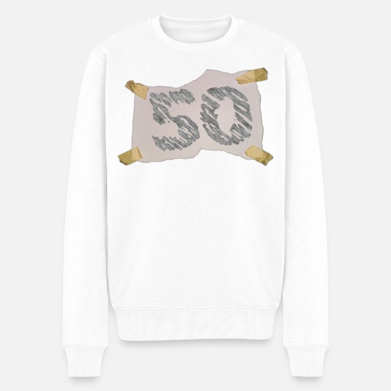 50e anniversaire - Pull Premium bio Homme - blanc