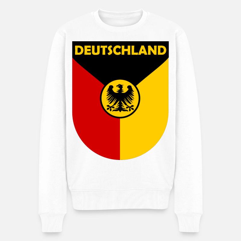 Der deutsche Bundesadler - Männer Premium Bio Pullover - Weiß