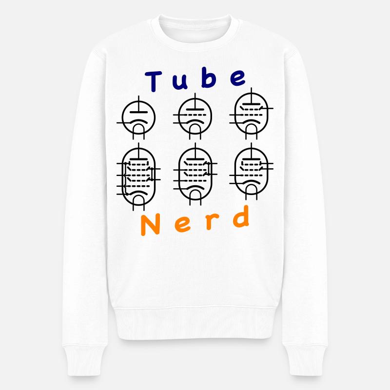 Vacuum Tube Nerd - Männer Premium Bio Pullover - Weiß