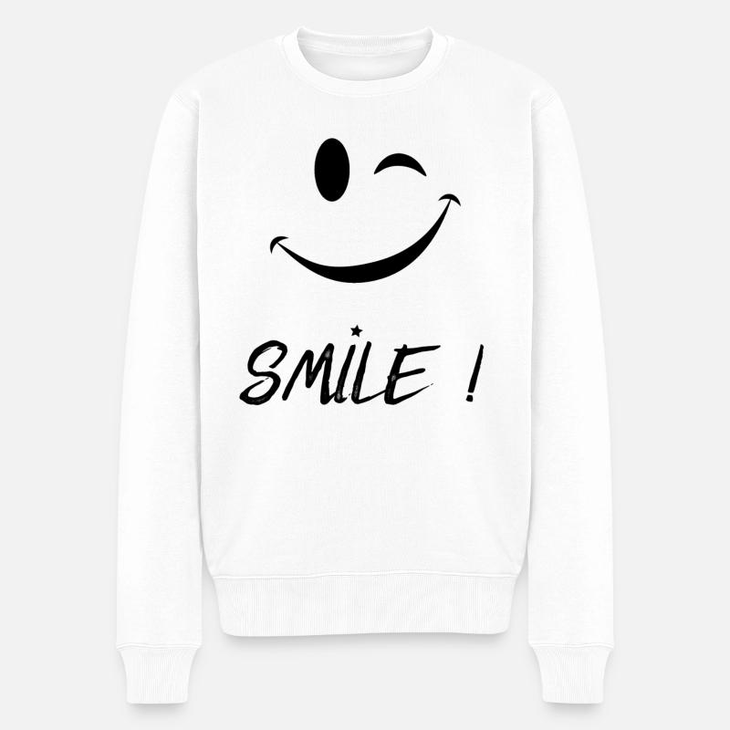 Smile - Pull Premium bio Homme - blanc