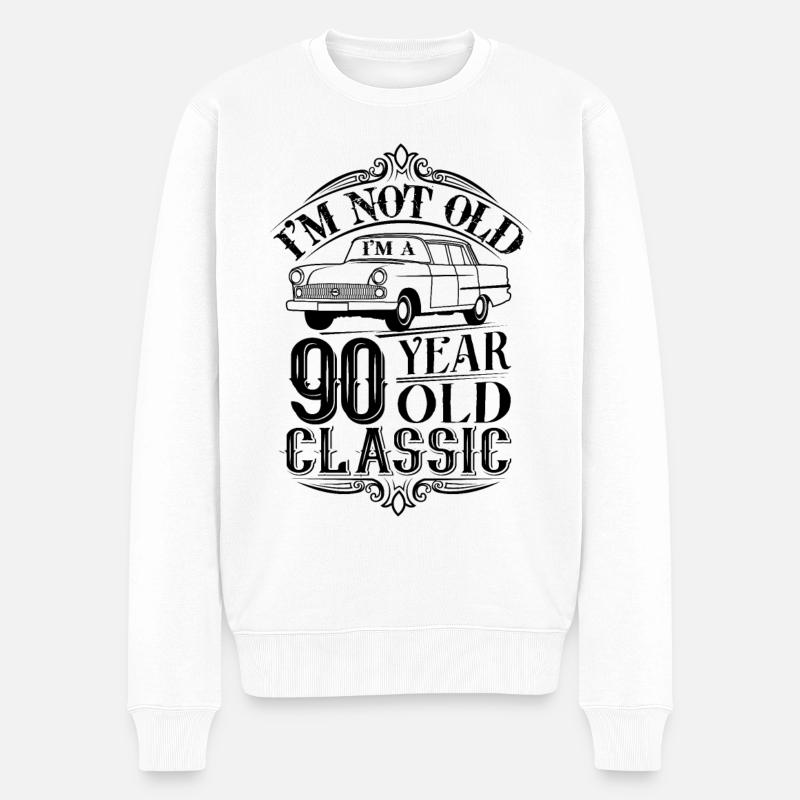 90e anniversaire classique - Pull Premium bio Homme - blanc