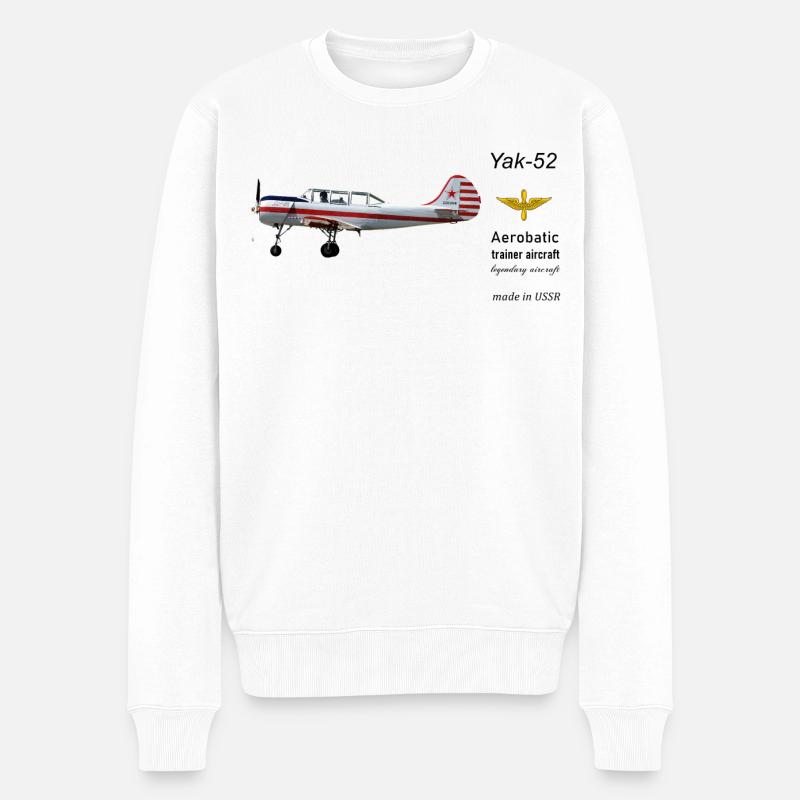 Yak-52 - Männer Premium Bio Pullover - Weiß