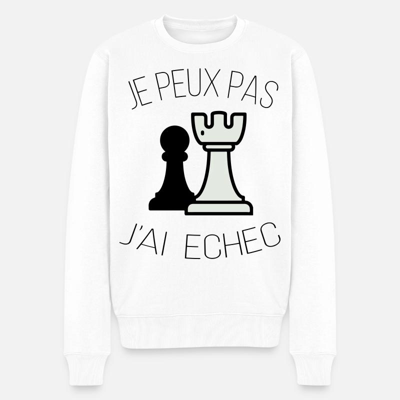 je peux pas j ai echec - Pull Premium bio Homme - blanc