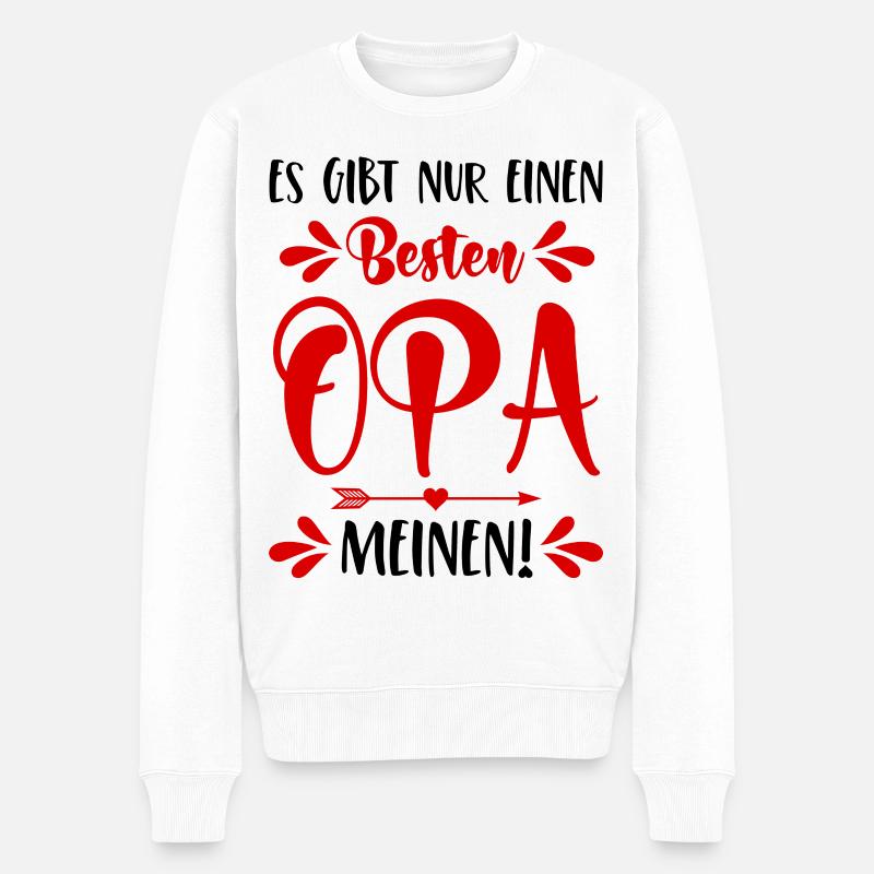 Es gibt nur einen besten Opa - Meinen! Enkelkind - Männer Premium Bio Pullover - Weiß