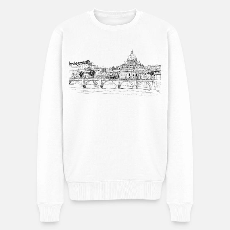 Rome - Pull Premium bio Homme - blanc