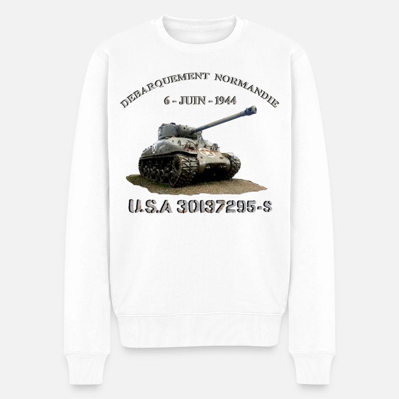 LANDUNG NORMANDIE Louis RUNEMBERG © Adagp - Männer Premium Bio Pullover - Weiß