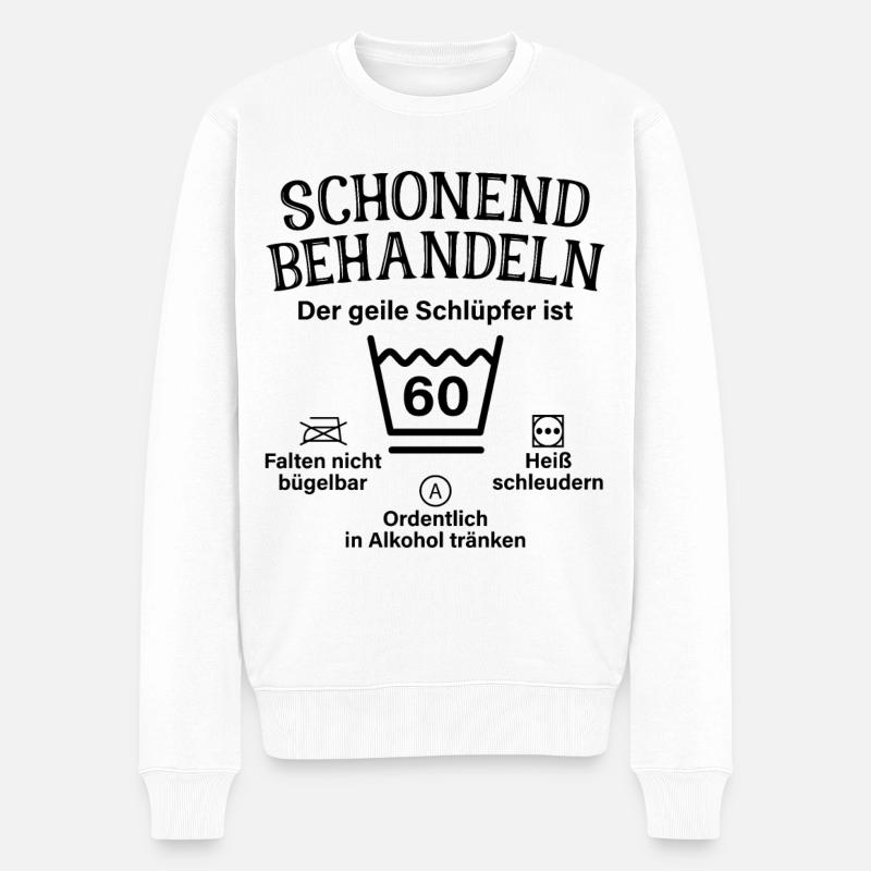 Schonend Behandeln Geiler Schlüpfer 60. Geburtstag - Männer Premium Bio Pullover - Weiß