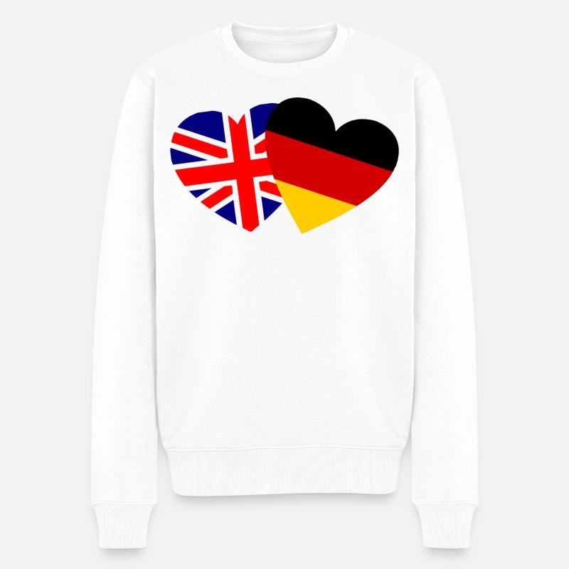 Die Deutsch-Britische Freundschaft - Männer Premium Bio Pullover - Weiß