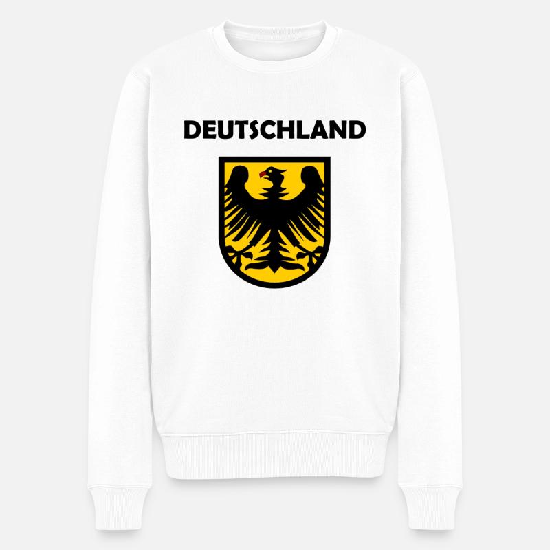 Der Deutschland Adler - Männer Premium Bio Pullover - Weiß