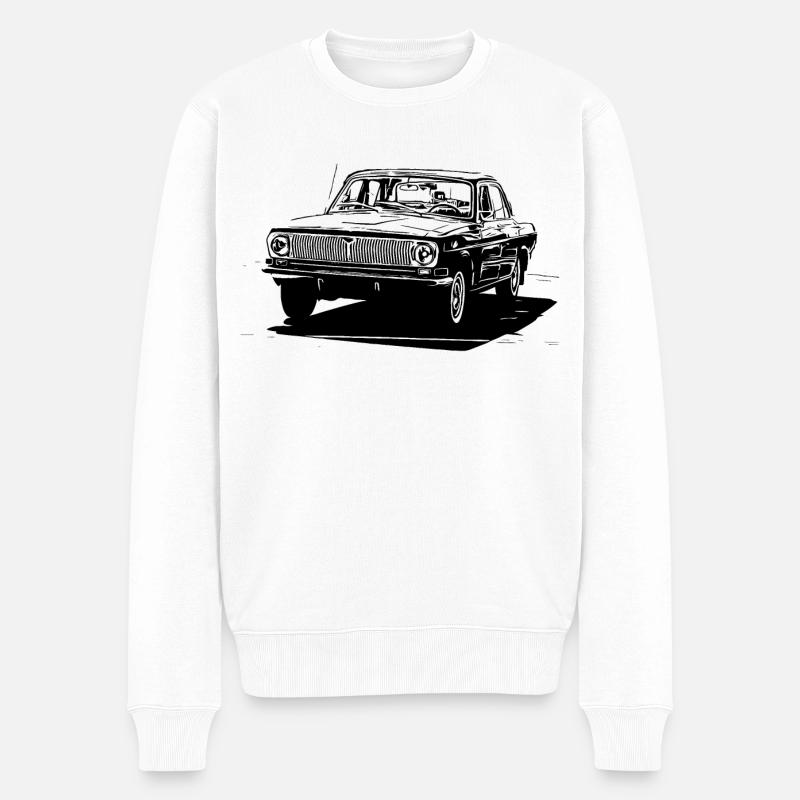 GAZ-24 Wolga - Männer Premium Bio Pullover - Weiß