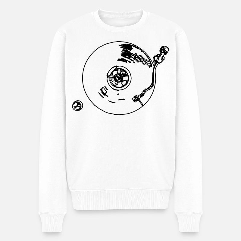 Électrophone - Pull Premium bio Homme - blanc