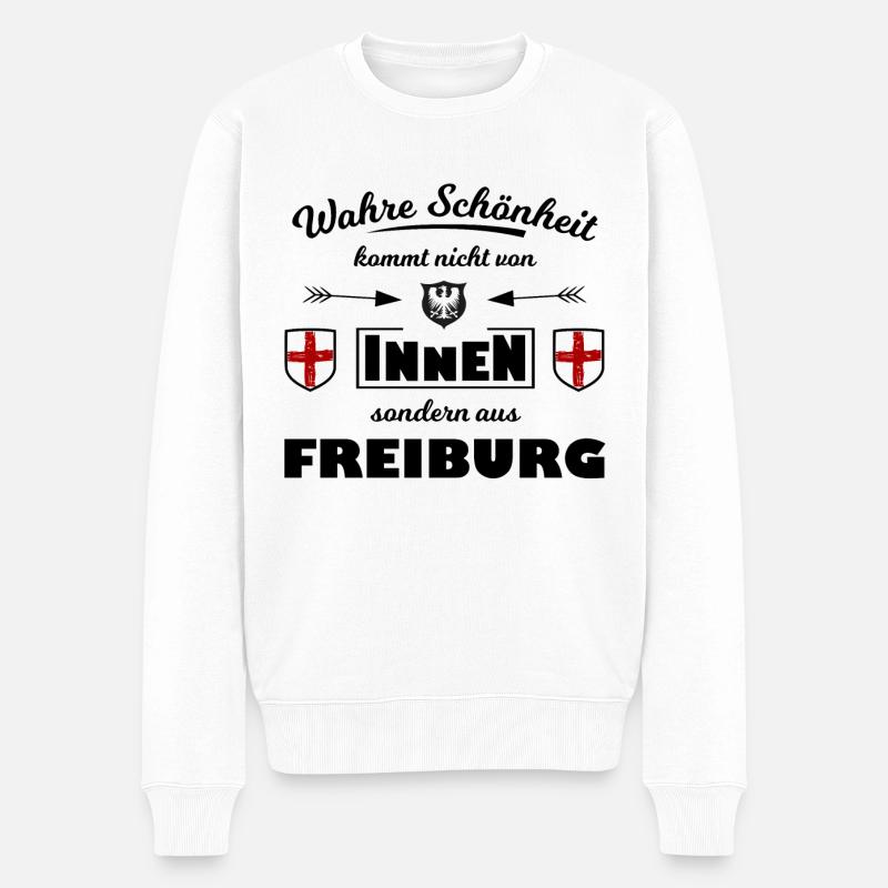 Freiburger im Breisgau - Männer Premium Bio Pullover - Weiß