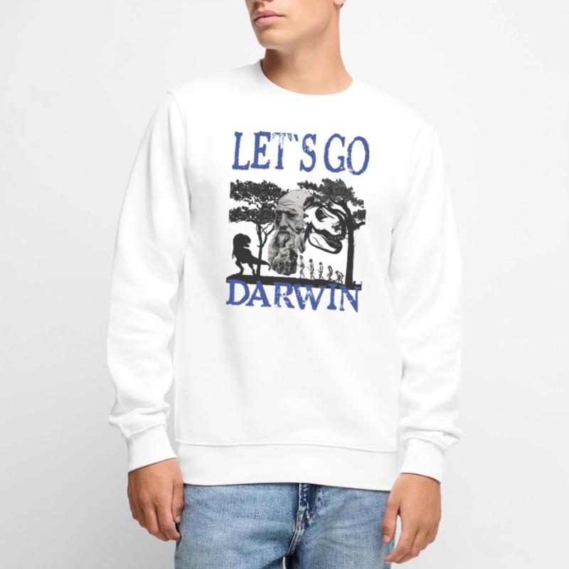 Idée cadeau textile Charles Darwin Evolution Pull Premium bio Homme