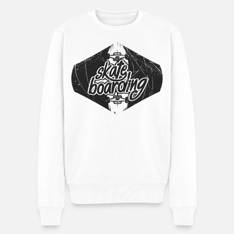 Skateboarding Skateboard - Pull Premium bio Homme - blanc
