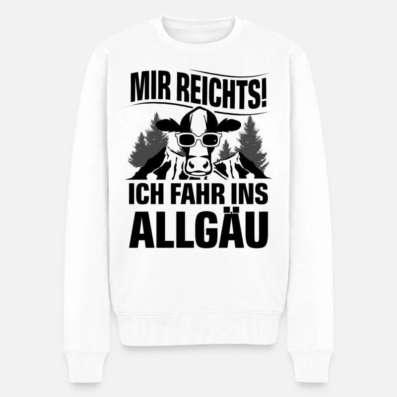Allgäu - Männer Premium Bio Pullover - Weiß