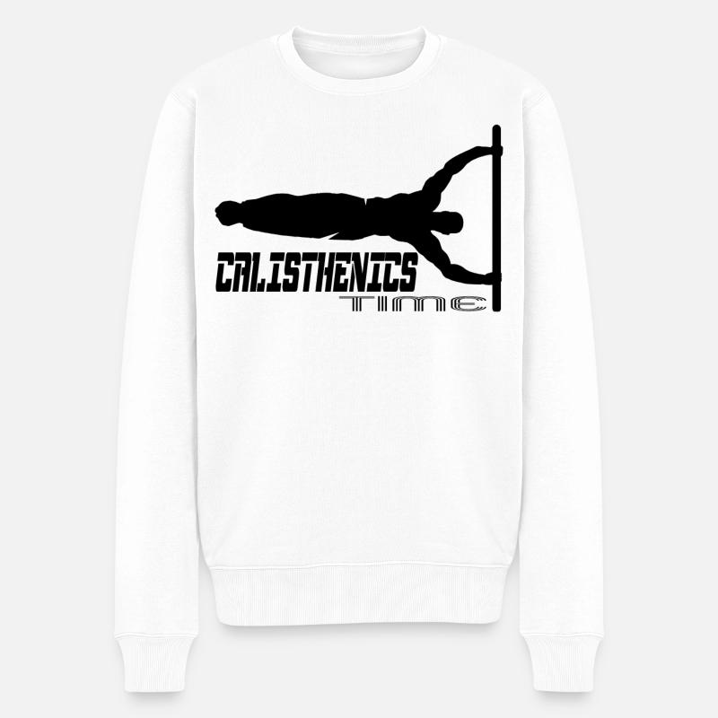 Calisthenics - Männer Premium Bio Pullover - Weiß
