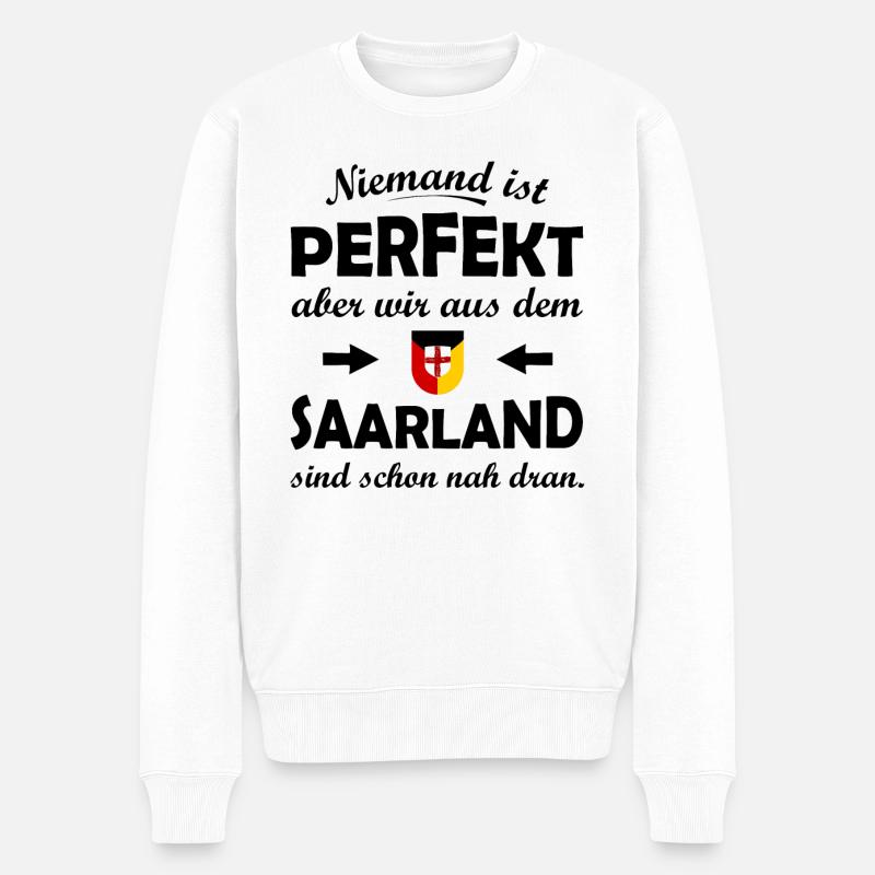 Der Saarländer - Männer Premium Bio Pullover - Weiß