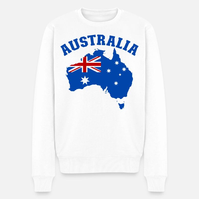 Australie Australie Drapeau - Pull Premium bio Homme - blanc