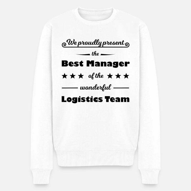 Der beste Logistik Manager - Männer Premium Bio Pullover - Weiß