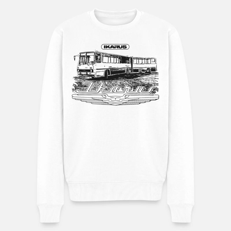 Ikarus - Gelenkbus - Männer Premium Bio Pullover - Weiß