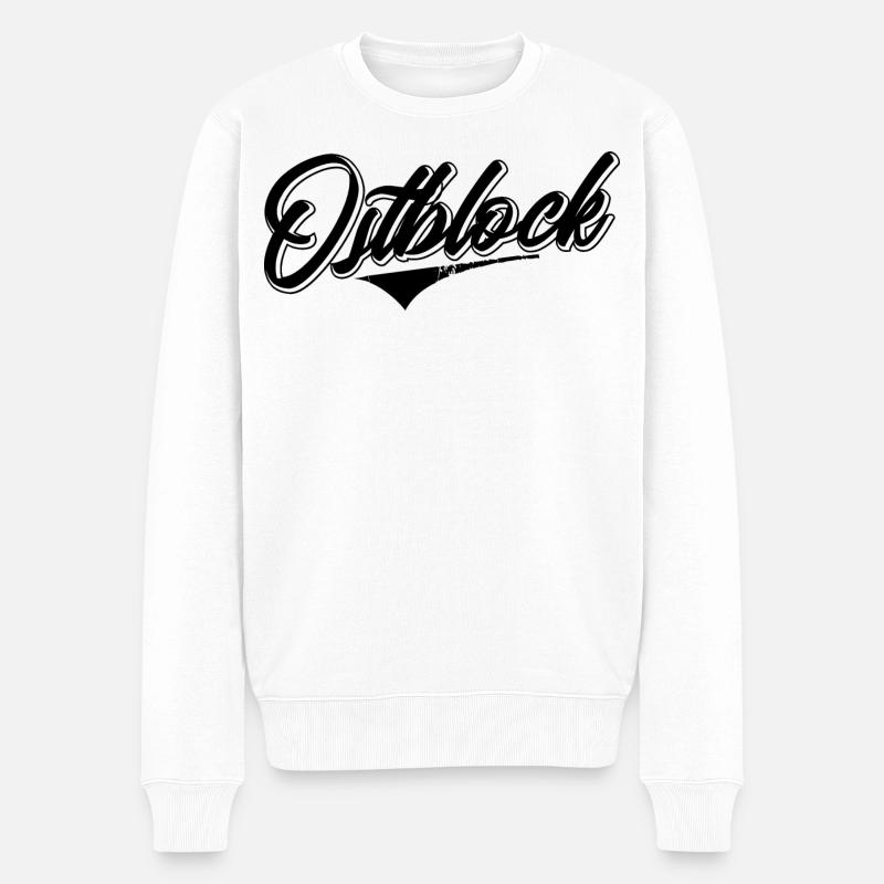 osten ostblock ossi ddr mauer retro vintage shirt - Männer Premium Bio Pullover - Weiß