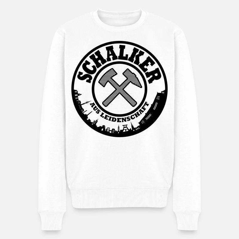 Gelsenkirchen Schalke Leidenschaft Farbe änderbar - Männer Premium Bio Pullover - Weiß
