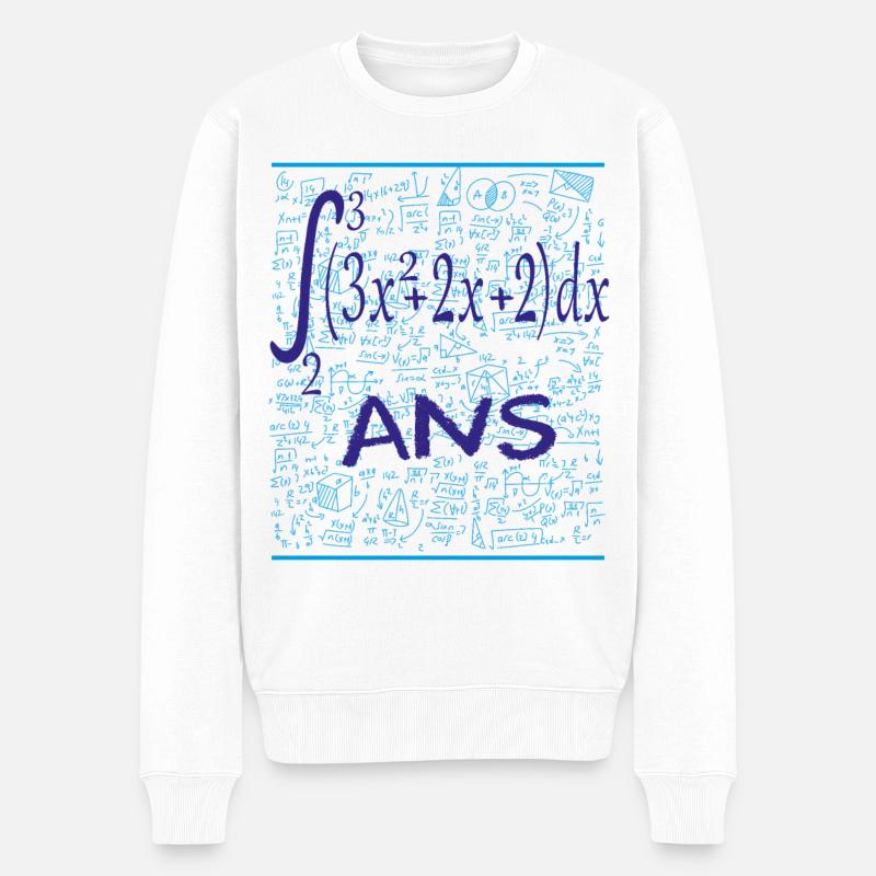 26e anniversaire 26 ans intégrale mathématique - Pull Premium bio Homme - blanc