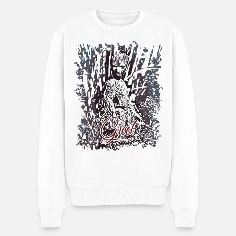 Wurzelmännlein Groot - Pull Premium bio Homme - blanc