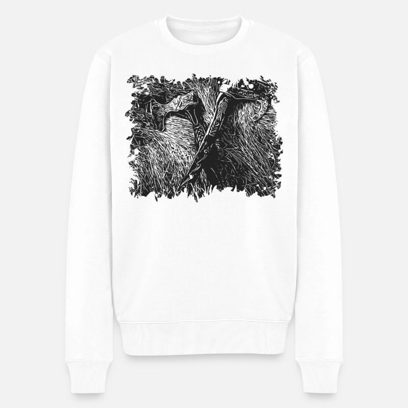 Haches Vikings - Pull Premium bio Homme - blanc