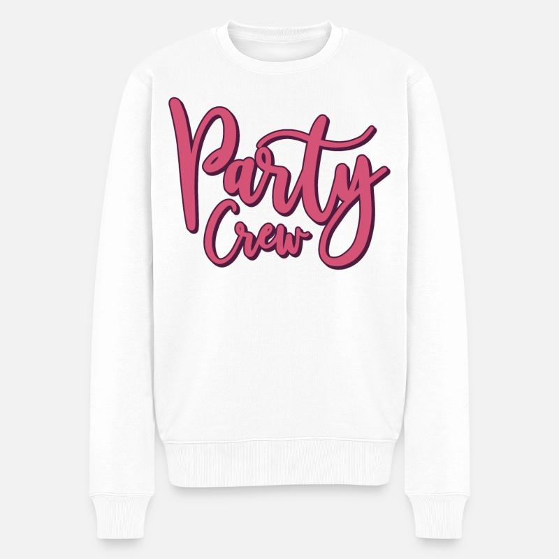 Party Crew Partycrew - Männer Premium Bio Pullover - Weiß