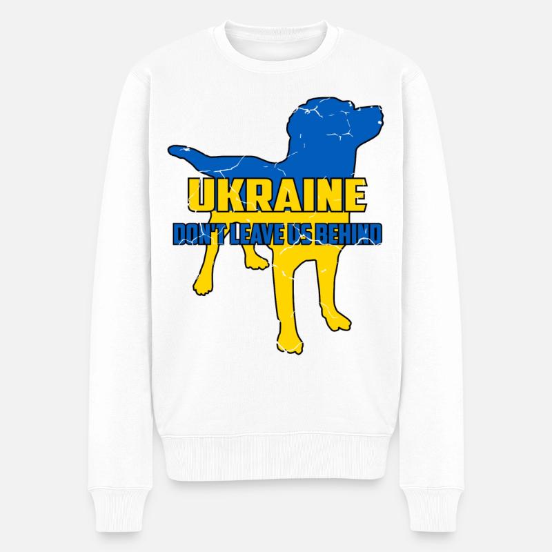 Ukraine Tierrettung - Männer Premium Bio Pullover - Weiß