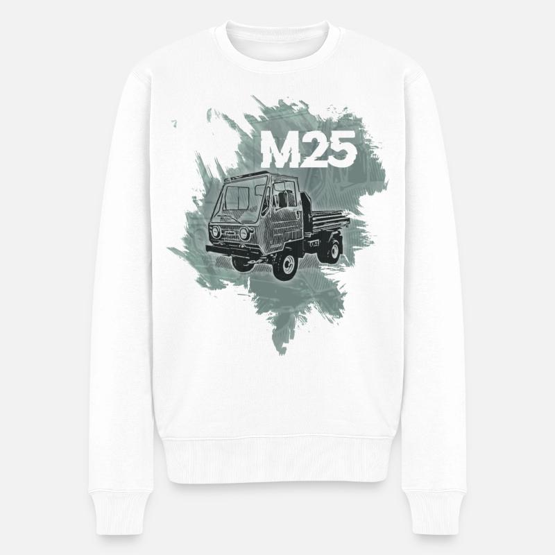 Multicar M25 - Männer Premium Bio Pullover - Weiß