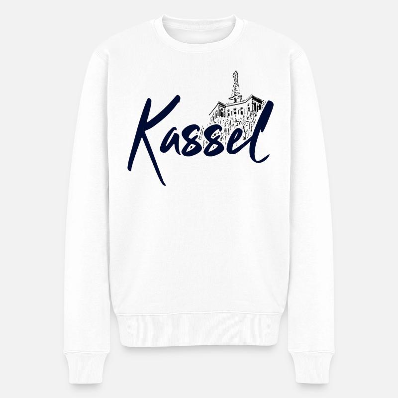 Kassel - Männer Premium Bio Pullover - Weiß