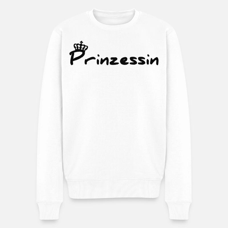 Prinzessin - Männer Premium Bio Pullover - Weiß