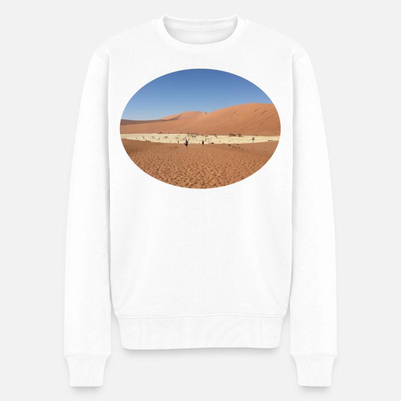 Wüsten Landschaft - Männer Premium Bio Pullover - Weiß