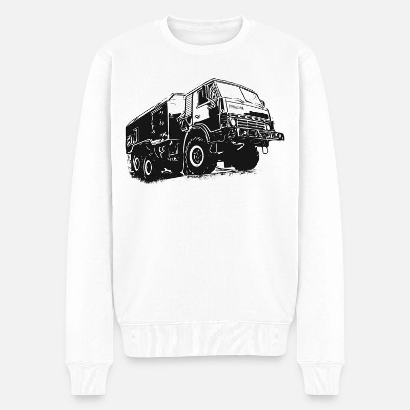 KAMAZ 4310 - КАМАЗ 4310 - Männer Premium Bio Pullover - Weiß