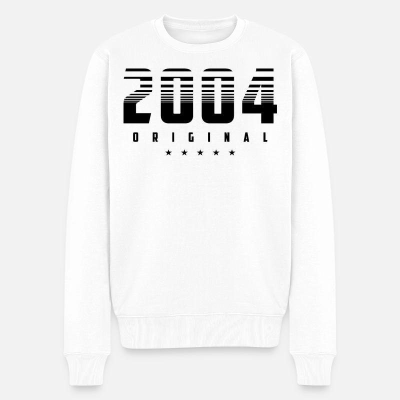 Geboren 2004 das Original - Männer Premium Bio Pullover - Weiß
