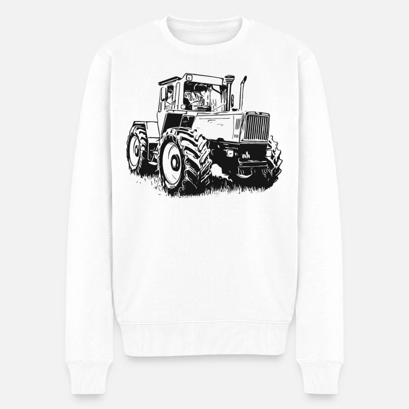 MB trac 1600 turbo | Traktor - Männer Premium Bio Pullover - Weiß