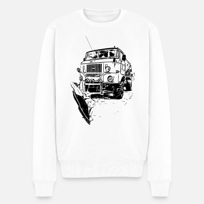 W50 Straßenräumfahrzeug - Männer Premium Bio Pullover - Weiß