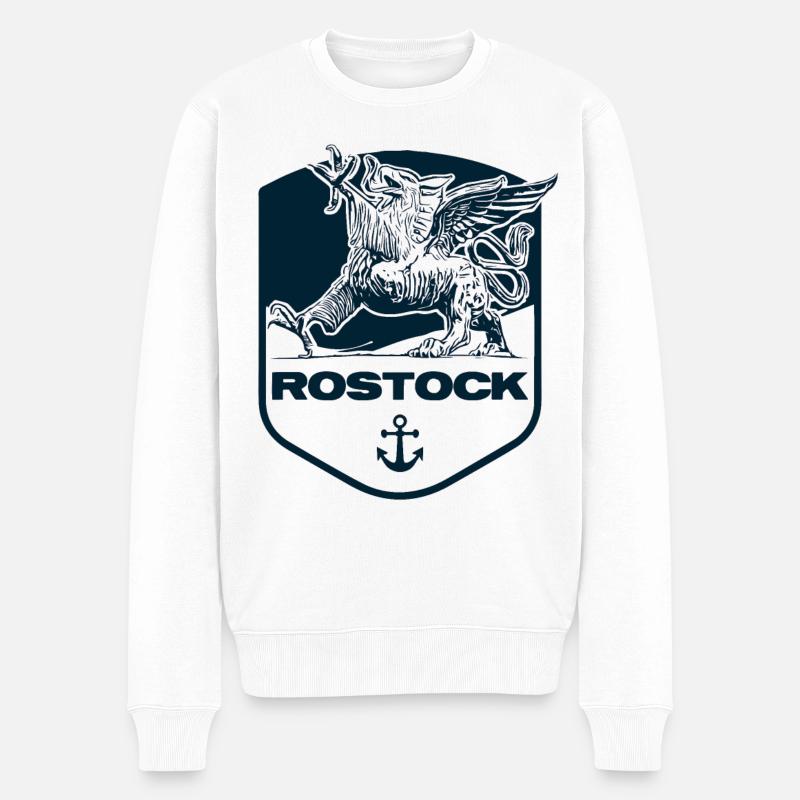Rostock - Männer Premium Bio Pullover - Weiß